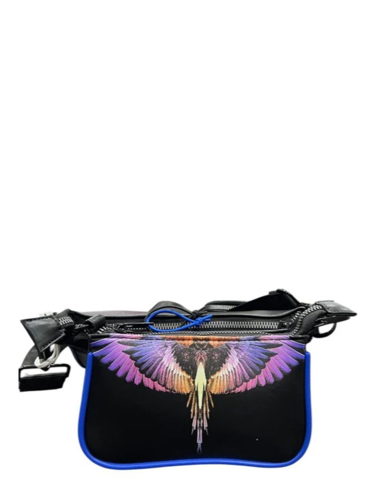 County of Milan borsa donna triplo design in ecopelle nero COMAS260433 BLACK-ORANGE WINGS COUNTY OF MILAN