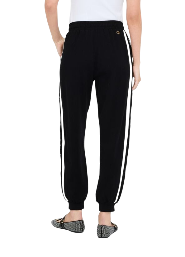 Liu Jo pantaloni joggers con pizzo nero TF5010J4523 03N66 LIU JO