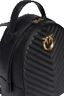 Pinko zaino Love Click Classic in pelle chevron nero oro 102530-A1J2 Z99Q PINKO