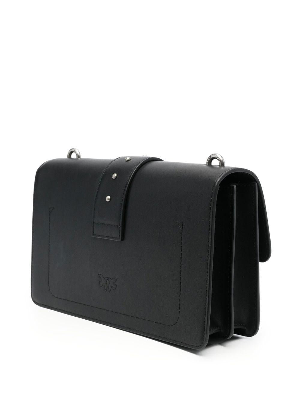Pinko borsa Love Bag One Classic in pelle color nero argento 100053-A0F1 Z99O PINKO