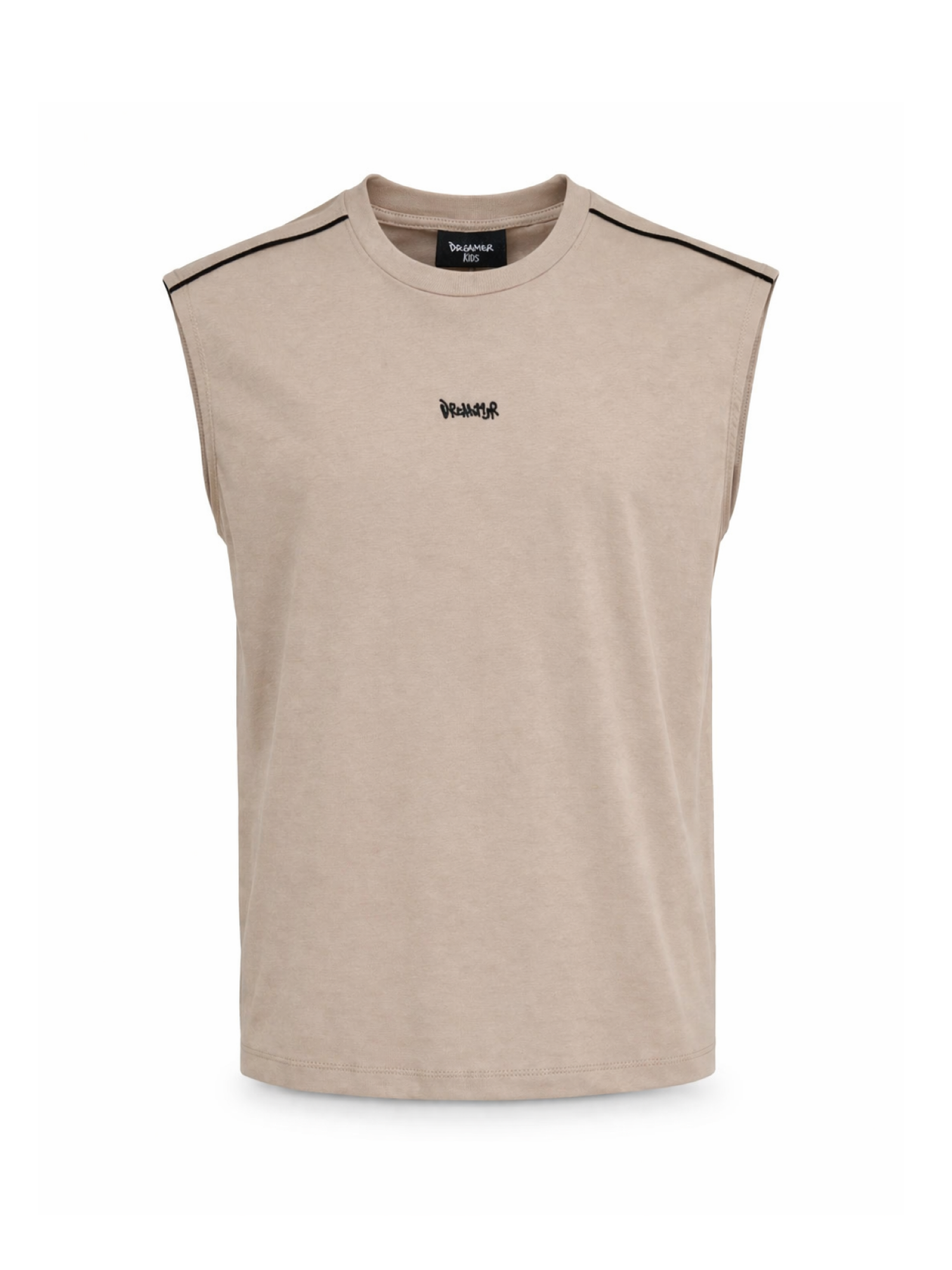 Disclaimer T-shirt smanicata bambino con logo beige 58863 SABBIA DISCLAIMER