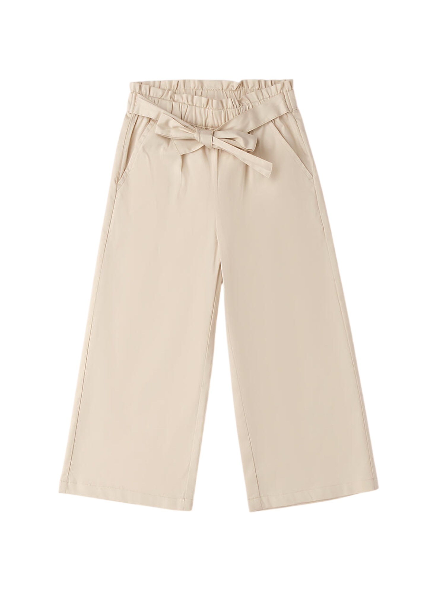 iDo pantaloni bambina wide leg con cintina beige 4G374 1033 iDO
