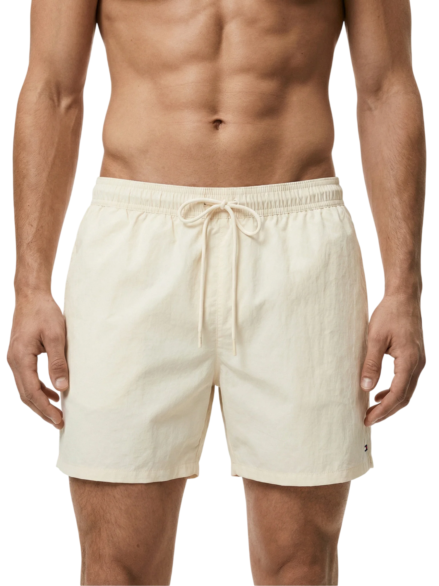 Tommy Hilfiger boxer mare uomo con bandierina iconica panna UM0UM03477 Z00 Tommy Hilfiger beachwear