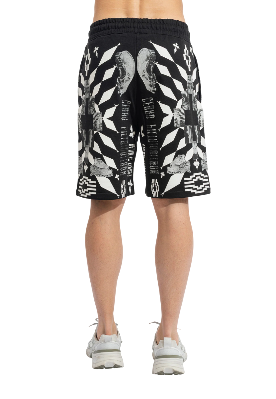 County of Milan bermuda uomo con stampe tiger nero CMMABE034 110 COUNTY OF MILAN