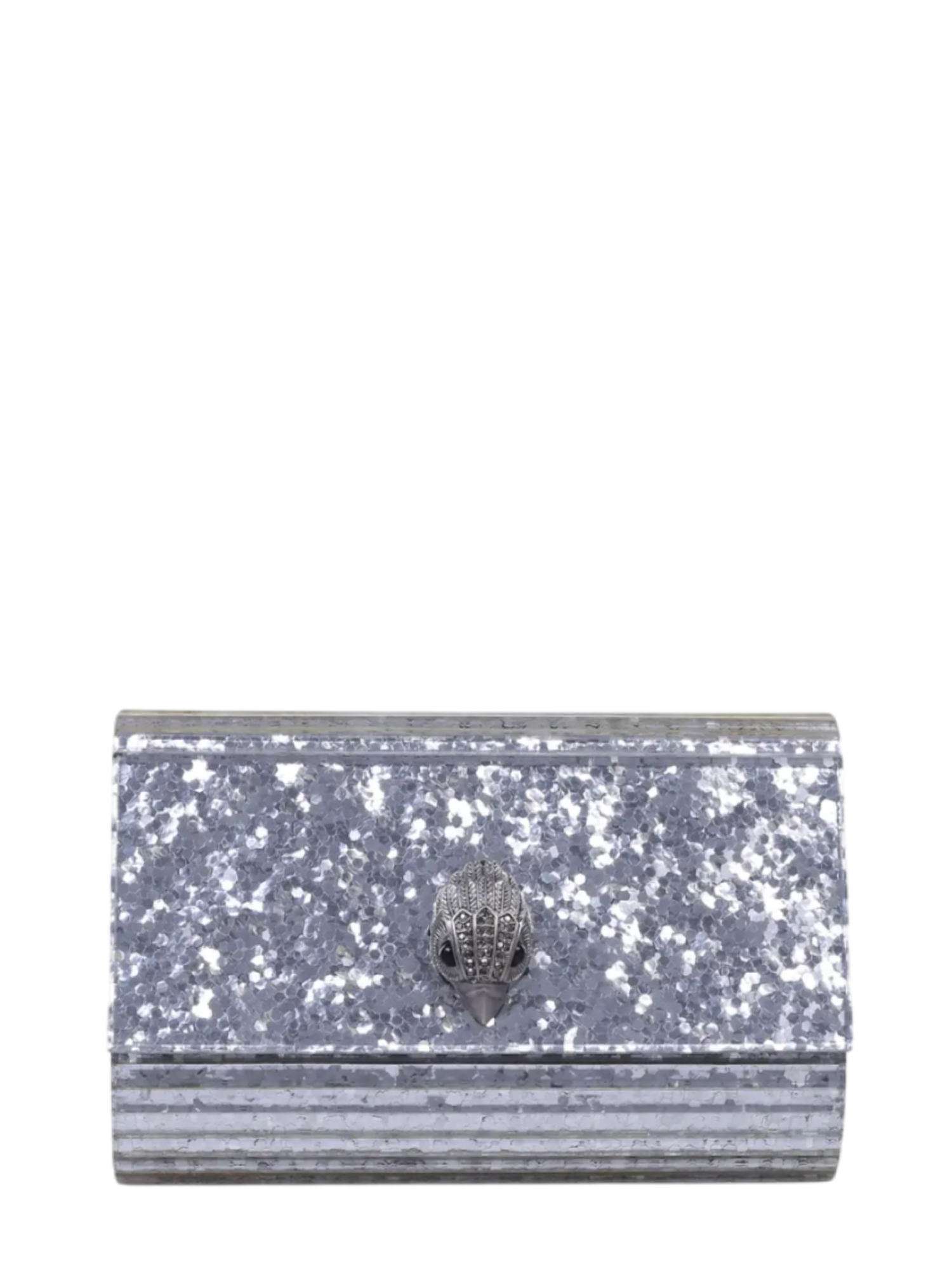 Kurt Geiger clutch Party Eagle con paillettes argento 8764063979 SILVER KURT GEIGER
