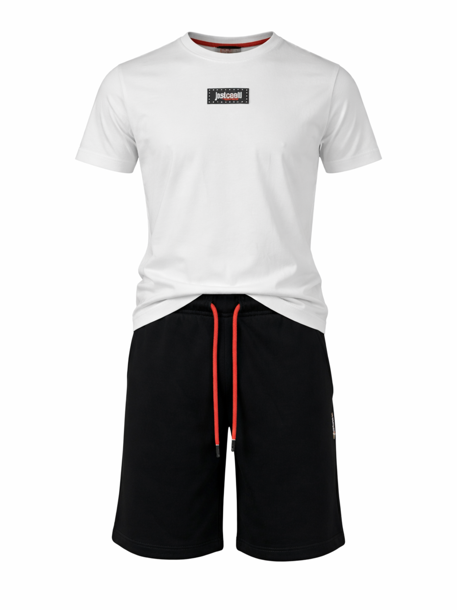 Just Cavalli completo bambino T-shirt e bermuda panna nero JBP26040CJ WHITE CLOUD DANCER-BLACK JUST CAVALLI