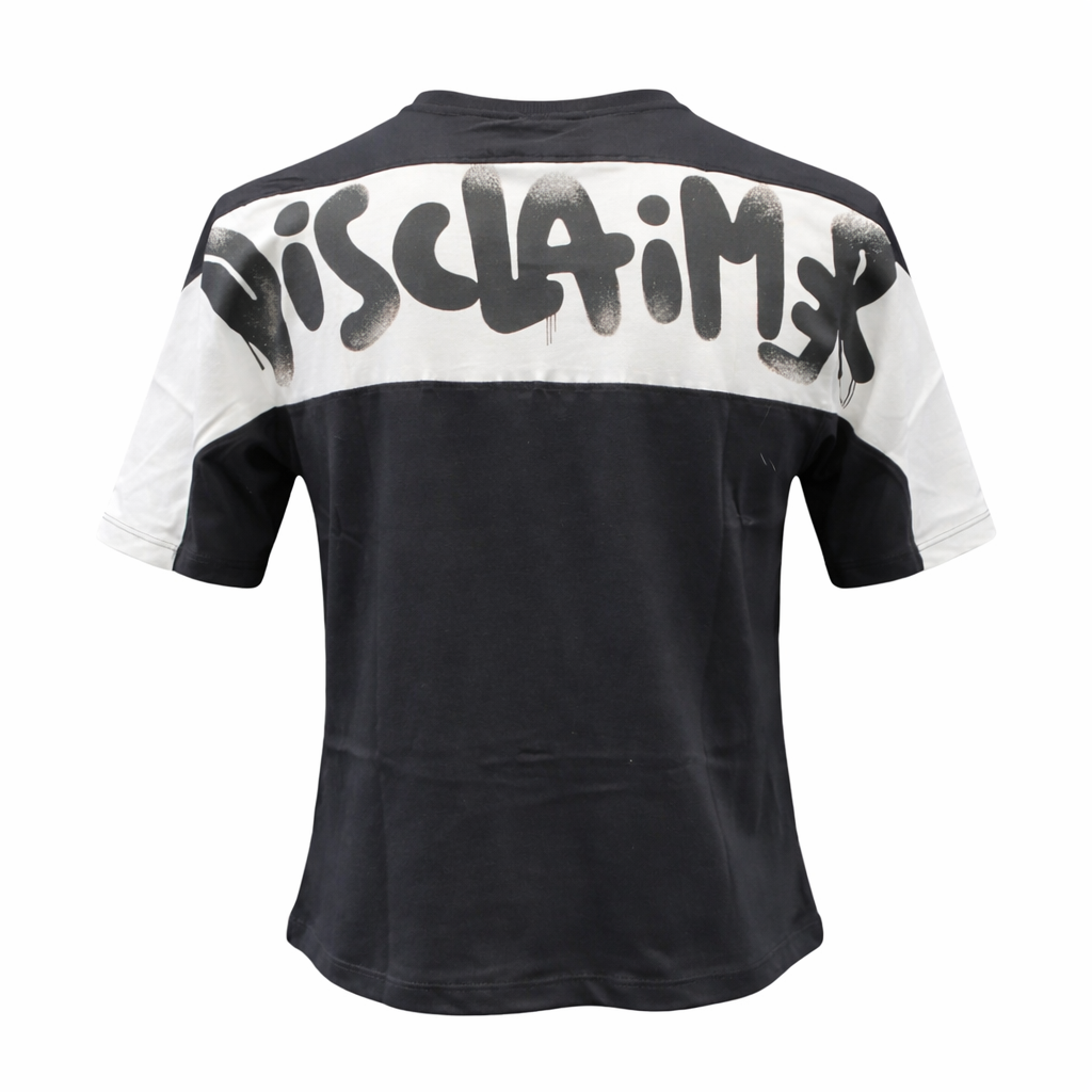 Disclaimer T-shirt bambino manica corta banda logo nero 58825 NERO-BIANCO DISCLAIMER