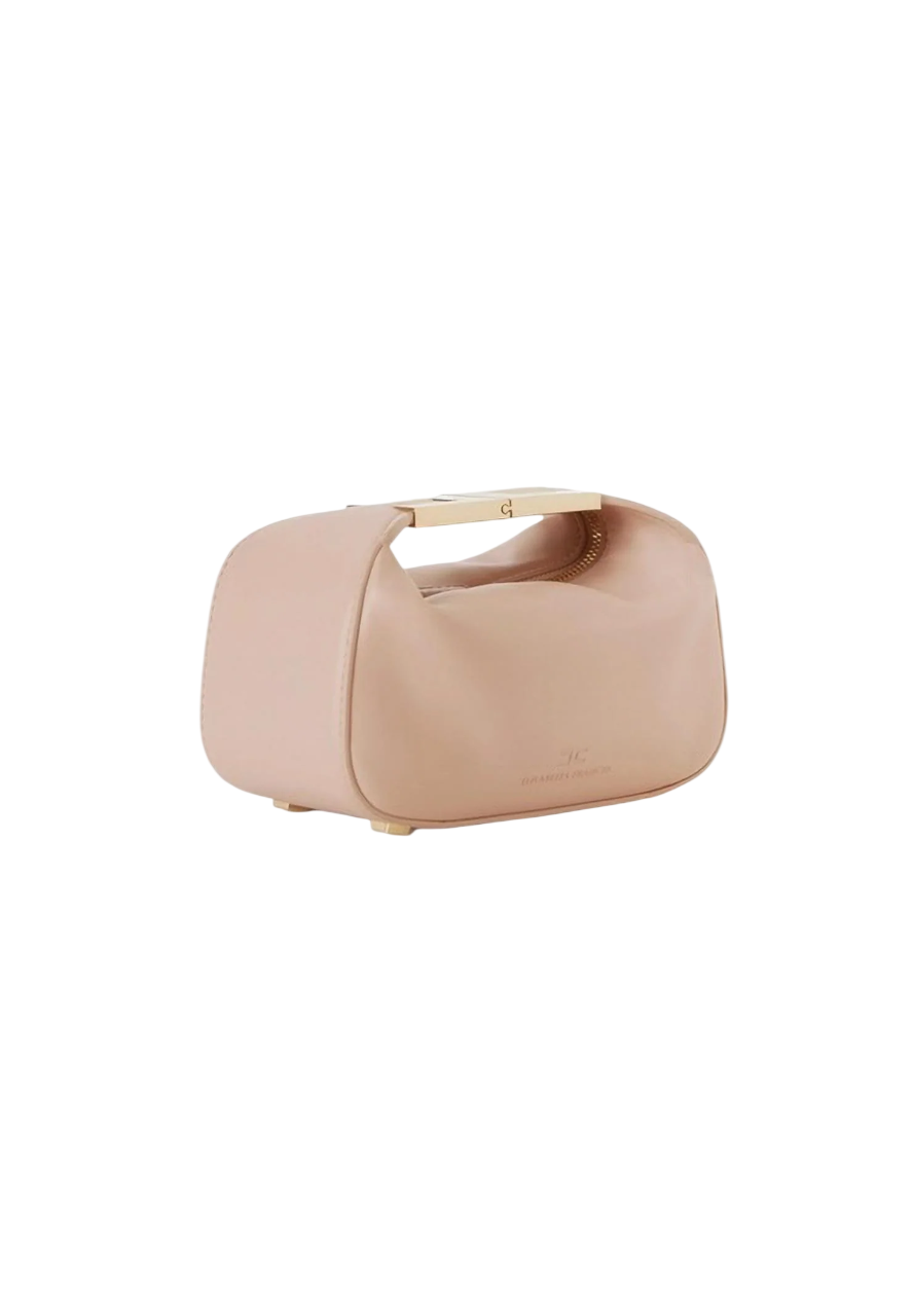 Elisabetta Franchi borsa a mano in ecopelle con placca logo nude BS07A62 EA1 ELISABETTA FRANCHI