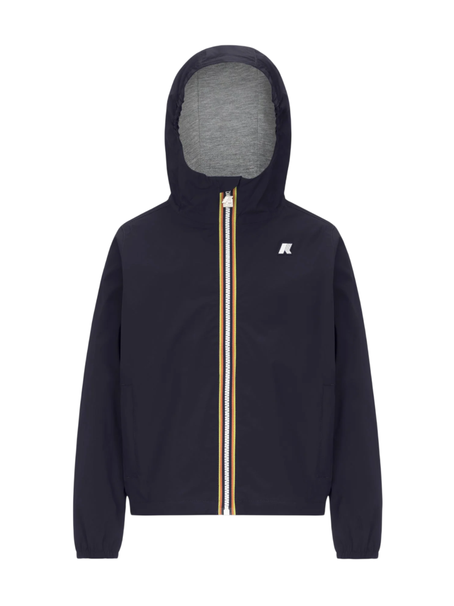 K-Way giubbino leggero antivento Jack con cappuccio blu K41335W K89 K-WAY