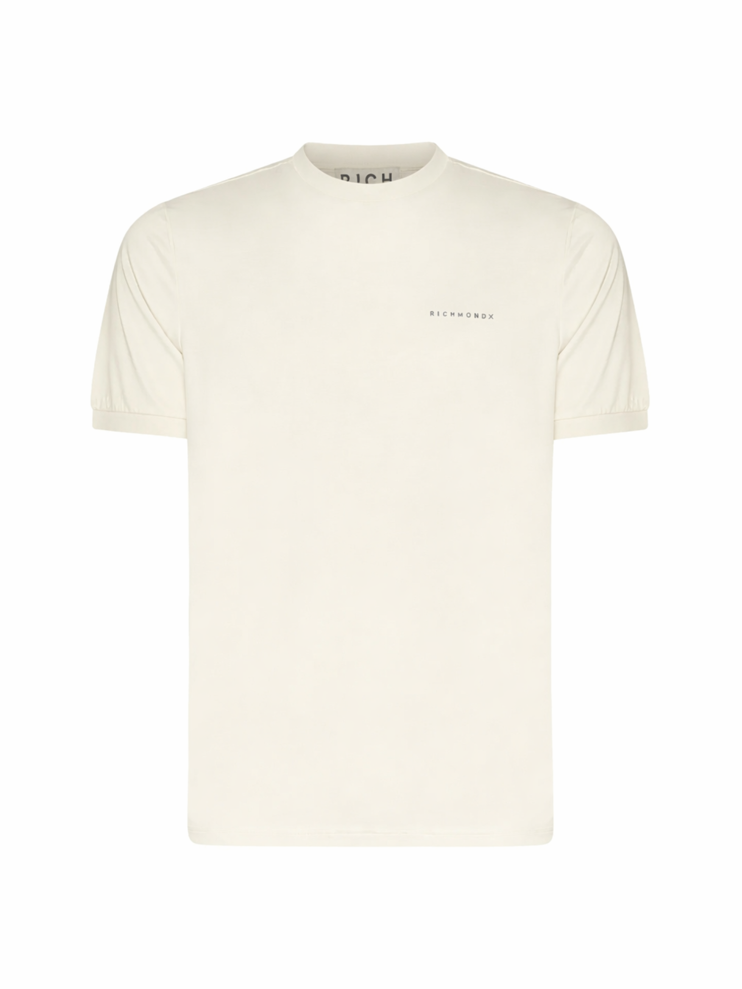 John Richmond T-shirt uomo manica corta con logo ecrù UMP26076TS OFF-WHITE John RICHMOND