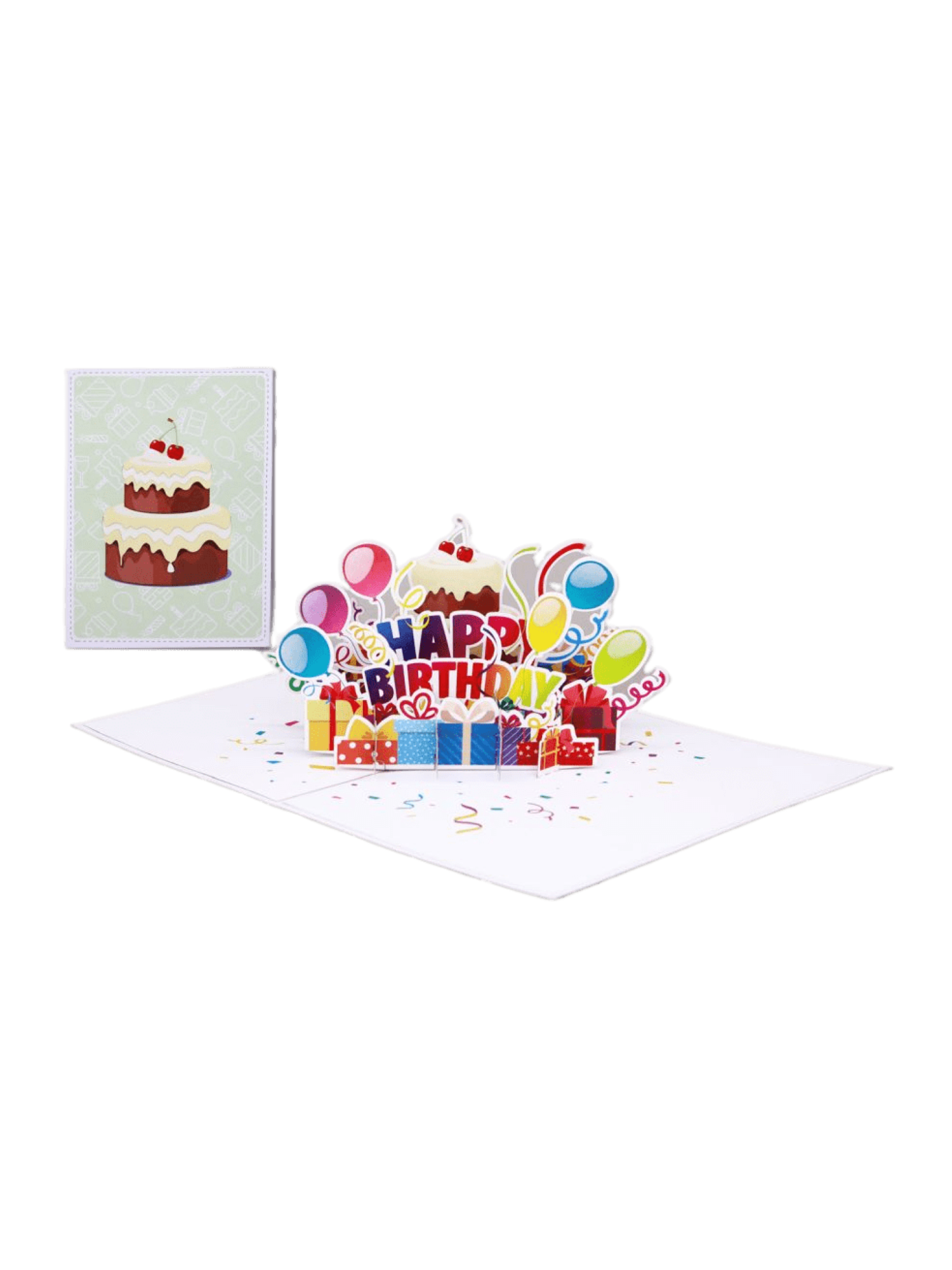 Origamo biglietto di auguri pop up torta compleanno KN121 HAPPY BIRTHDAY ORIGAMO
