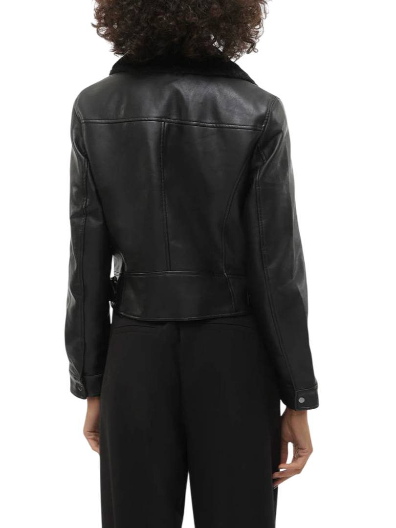 Vero Moda giubbino biker in ecopelle Hailey nero 10250405 BLACK VERO MODA