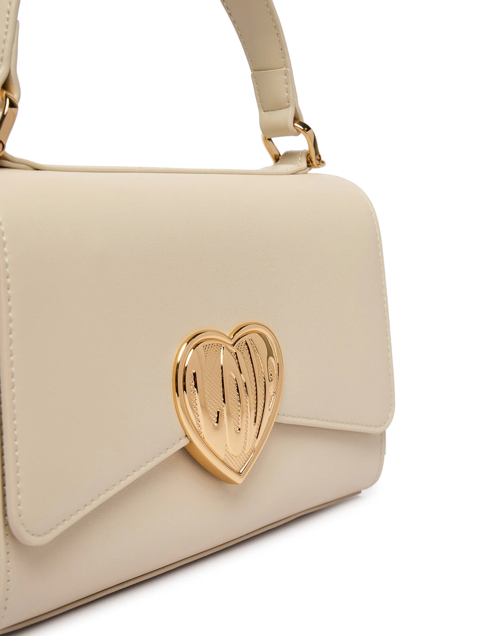Love Moschino borsa a mano con placca logo Heart ecrù JC4146PP1O-L16 11A MOSCHINO LOVE