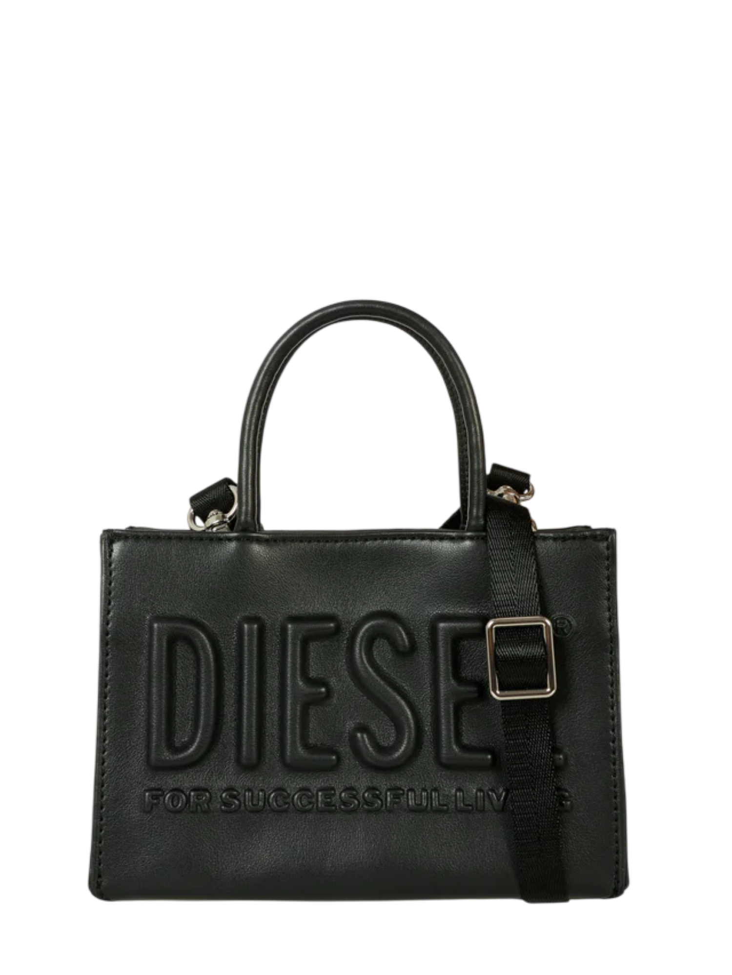 Diesel borsa in ecopelle con logo nero J02529-P8073 T8013 DIESEL