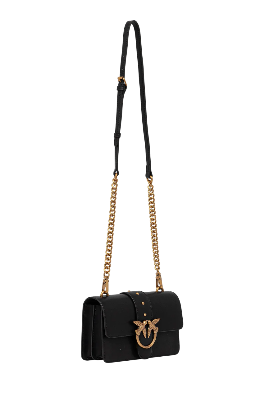 Pinko borsa a tracolla Love Bag One Mini nero oro 105856-A0F1 Z99Q PINKO