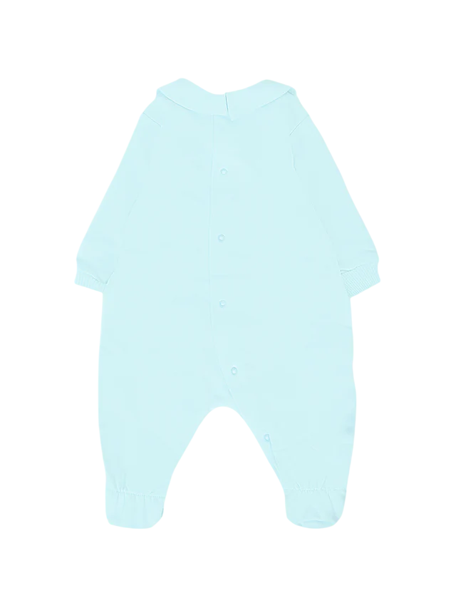 Moschino tutina neonato unisex con orsetto celeste MUY08J-LCA40 40304 MOSCHINO