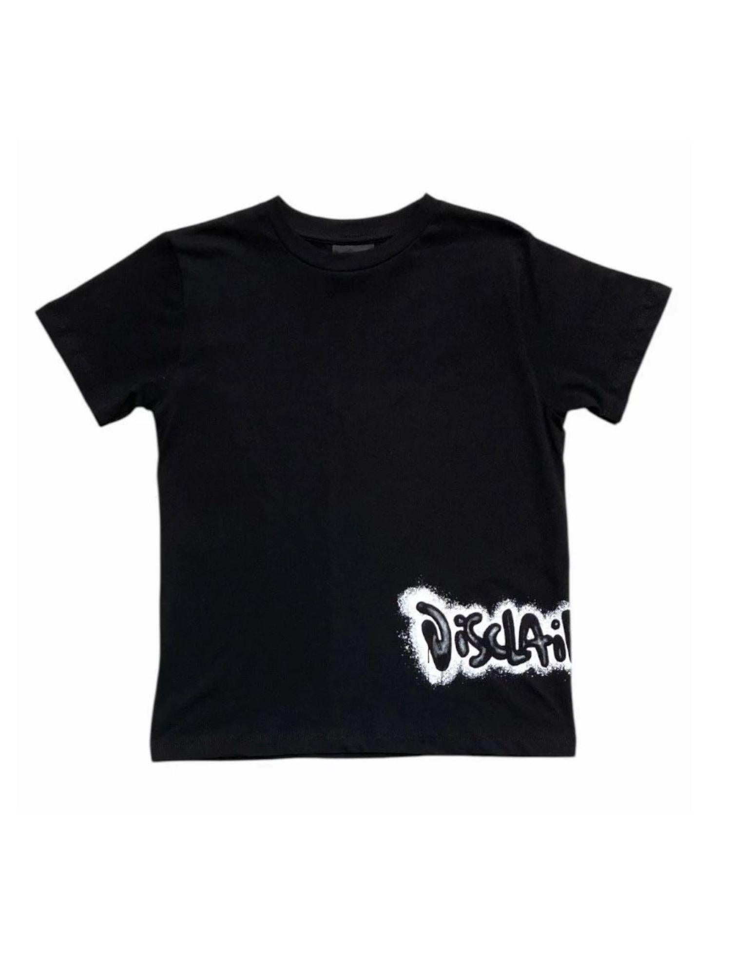 Disclaimer T-shirt bambino manica corta nero 58615 NERO DISCLAIMER
