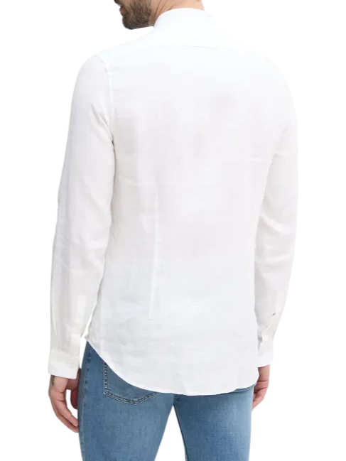 Calvin Klein camicia manica lunga in lino bianco K10K109511 0K4 Calvin Klein