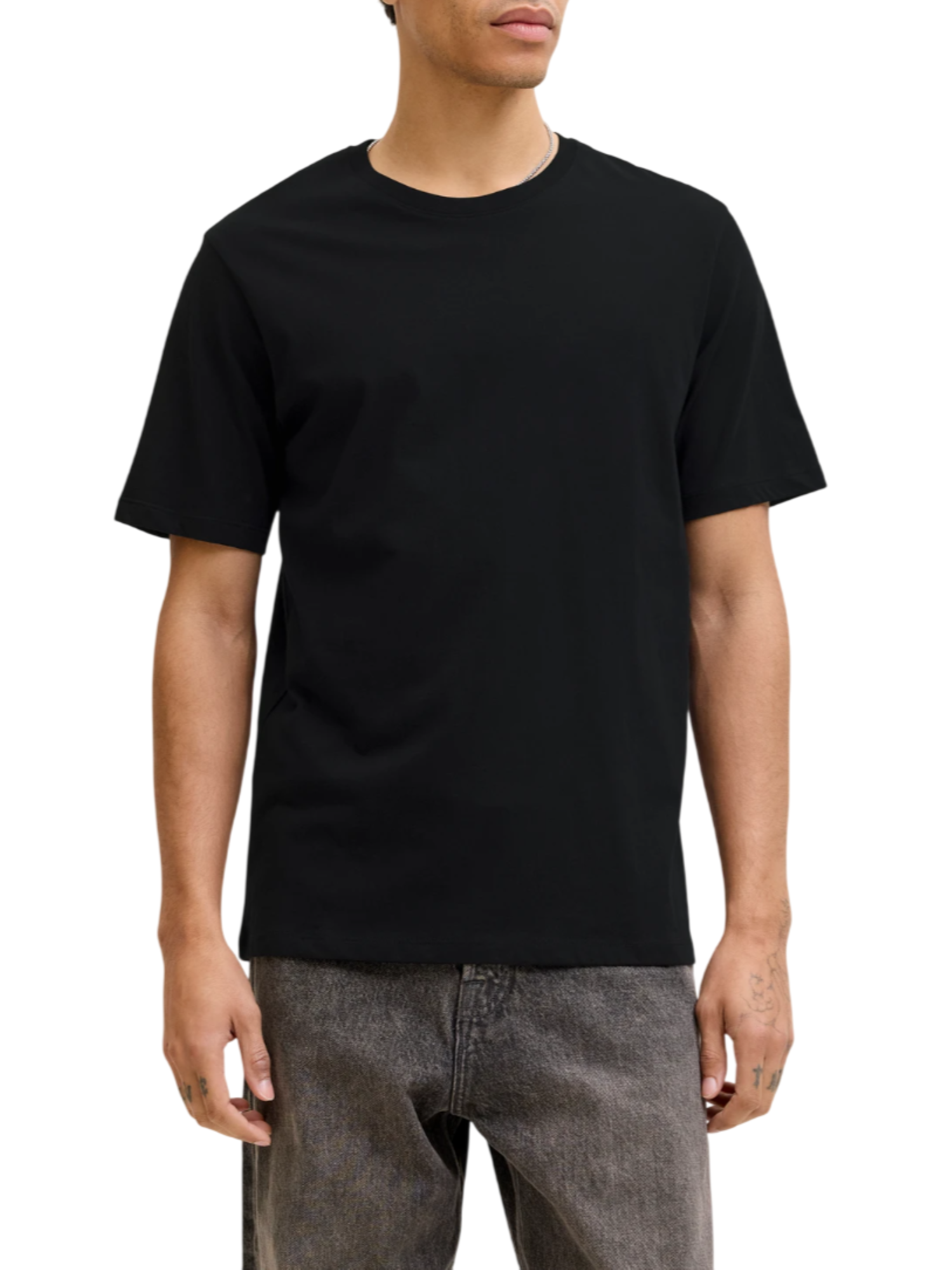 Jack&Jones T-shirt uomo manica corta nero 12156101 BLACK JACK&JONES