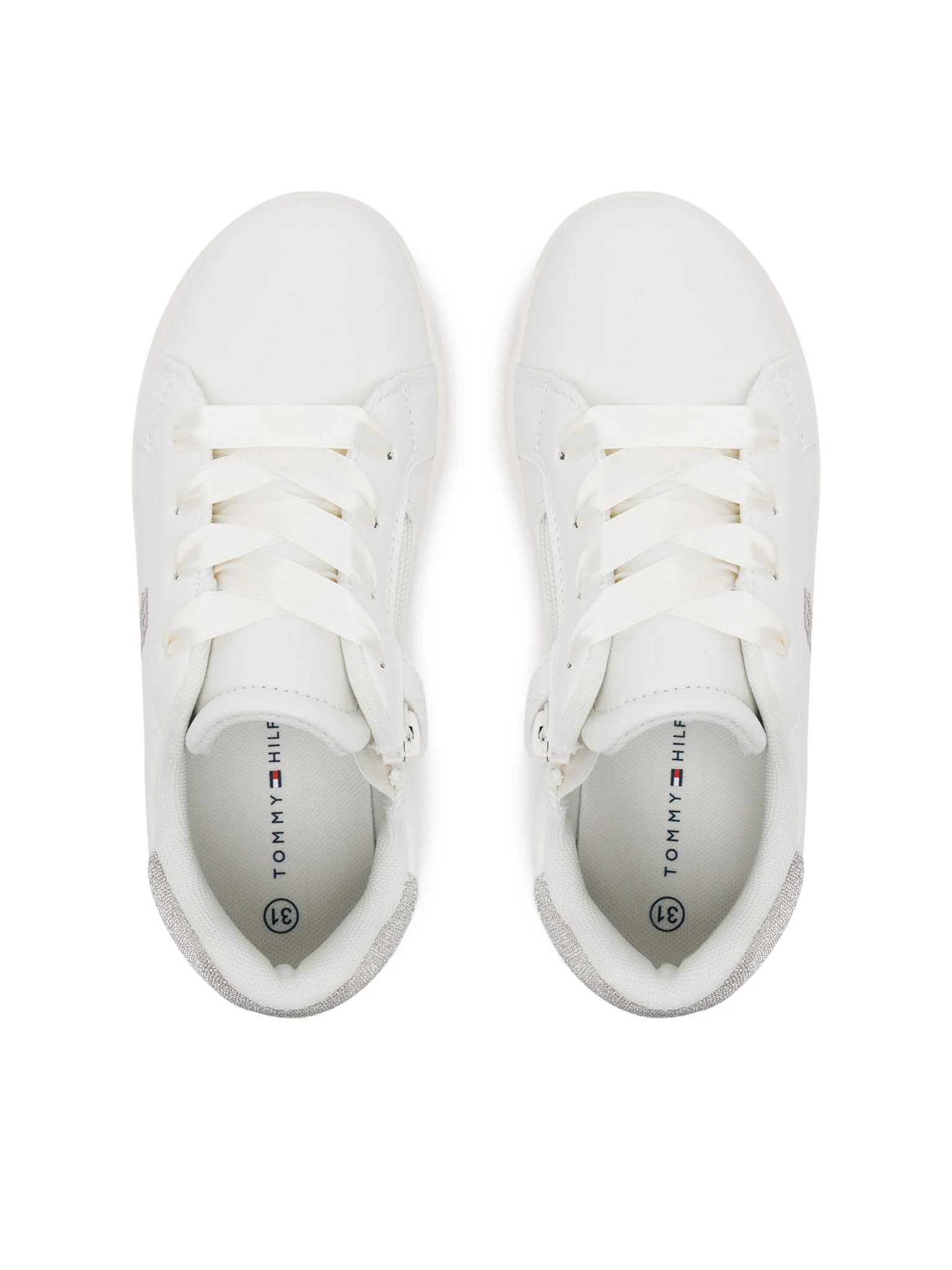 Tommy Hilfiger sneakers in ecopelle con dettagli glitter bianco T1A9-33728-1439 X024 Tommy Hilfiger