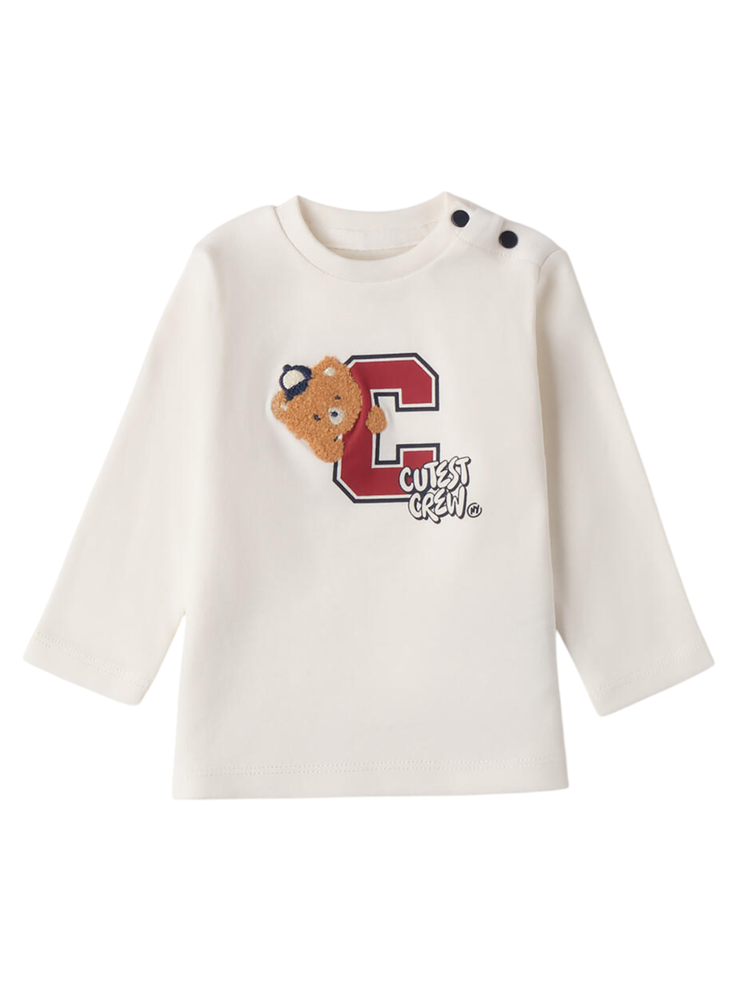 iDo T-shirt manica lunga neonato panna 4F045 0112 iDO