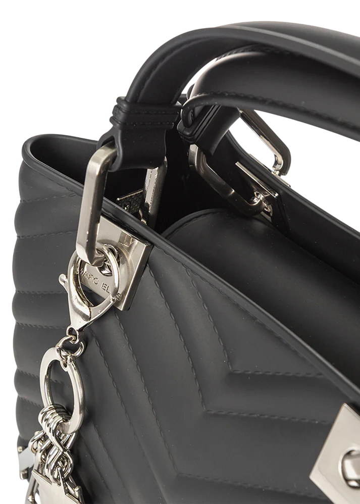 MARC ELLIS FLAT KRISSY M WAVEBLACK-SATIN SILVER