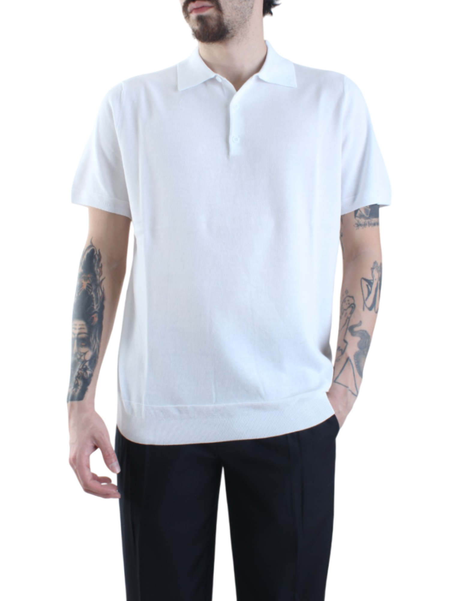 Opificio 4.0 polo manica corta in cotone bianco 651003 BIANCO Opificio 4.0