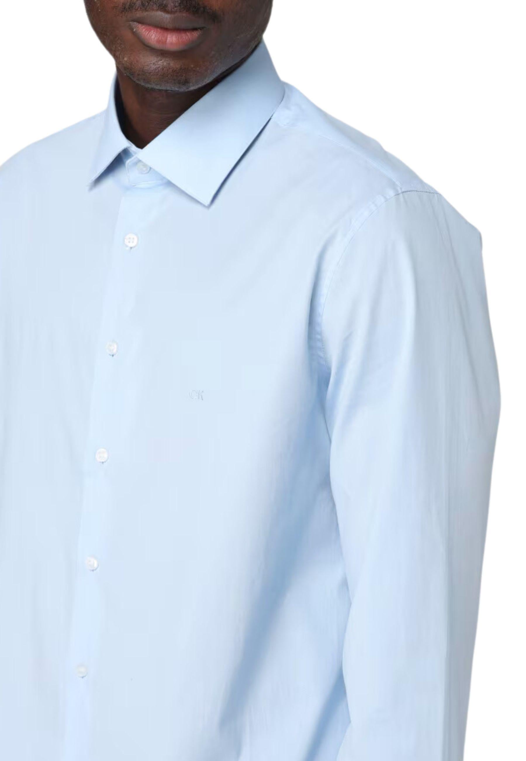 Calvin Klein camicia manica lunga in cotone celeste K10K109509 C1S Calvin Klein