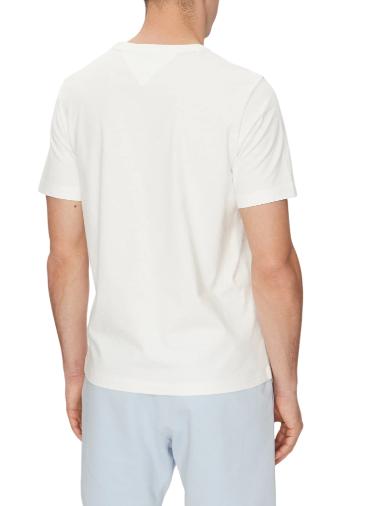 Tommy Hilfiger T-shirt maniche corte con taschino bianco MW0MW37283 YBR Tommy Hilfiger