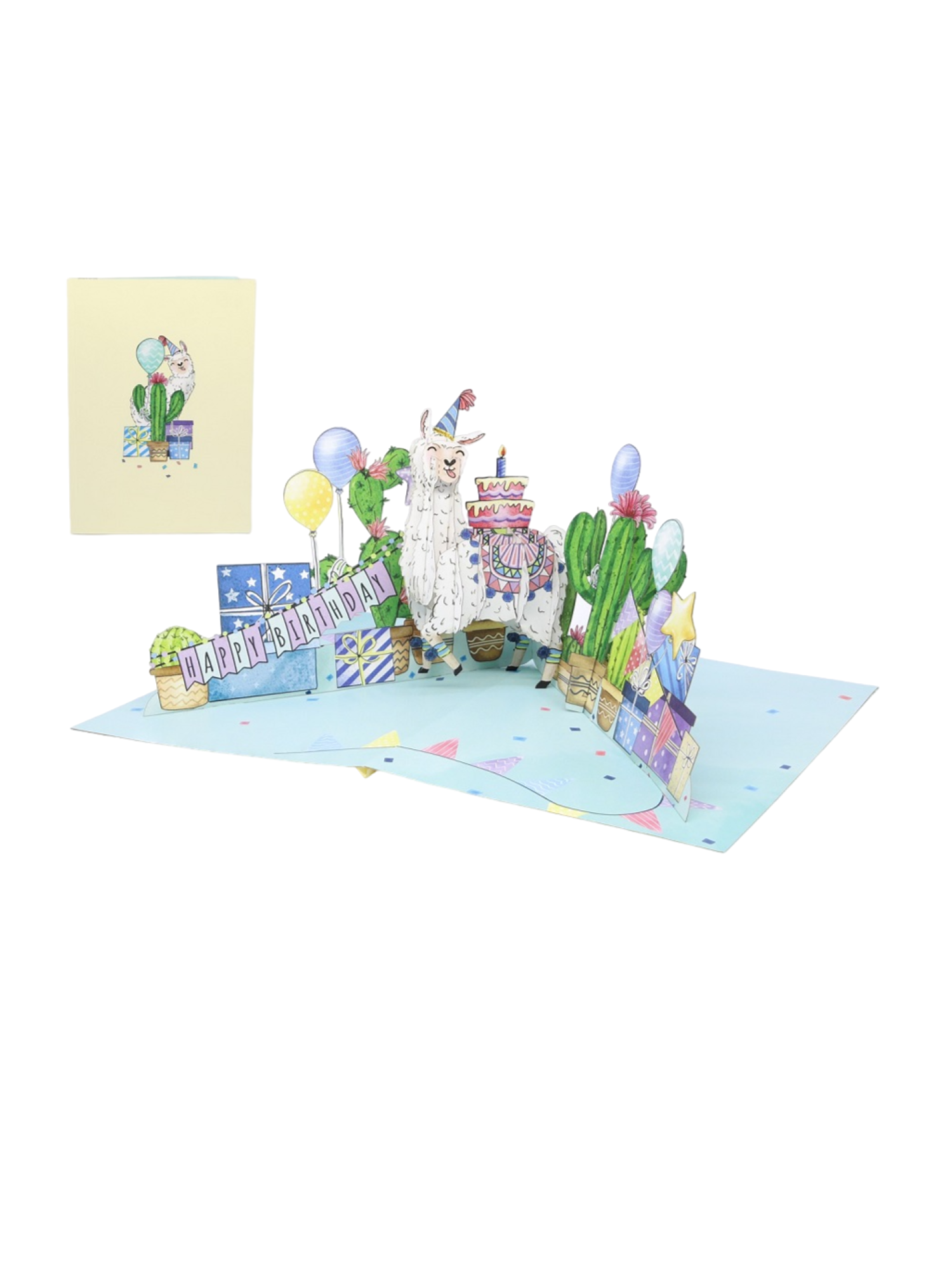 Origamo biglietto di auguri Happy Lama KP060 HAPPY LAMA ORIGAMO