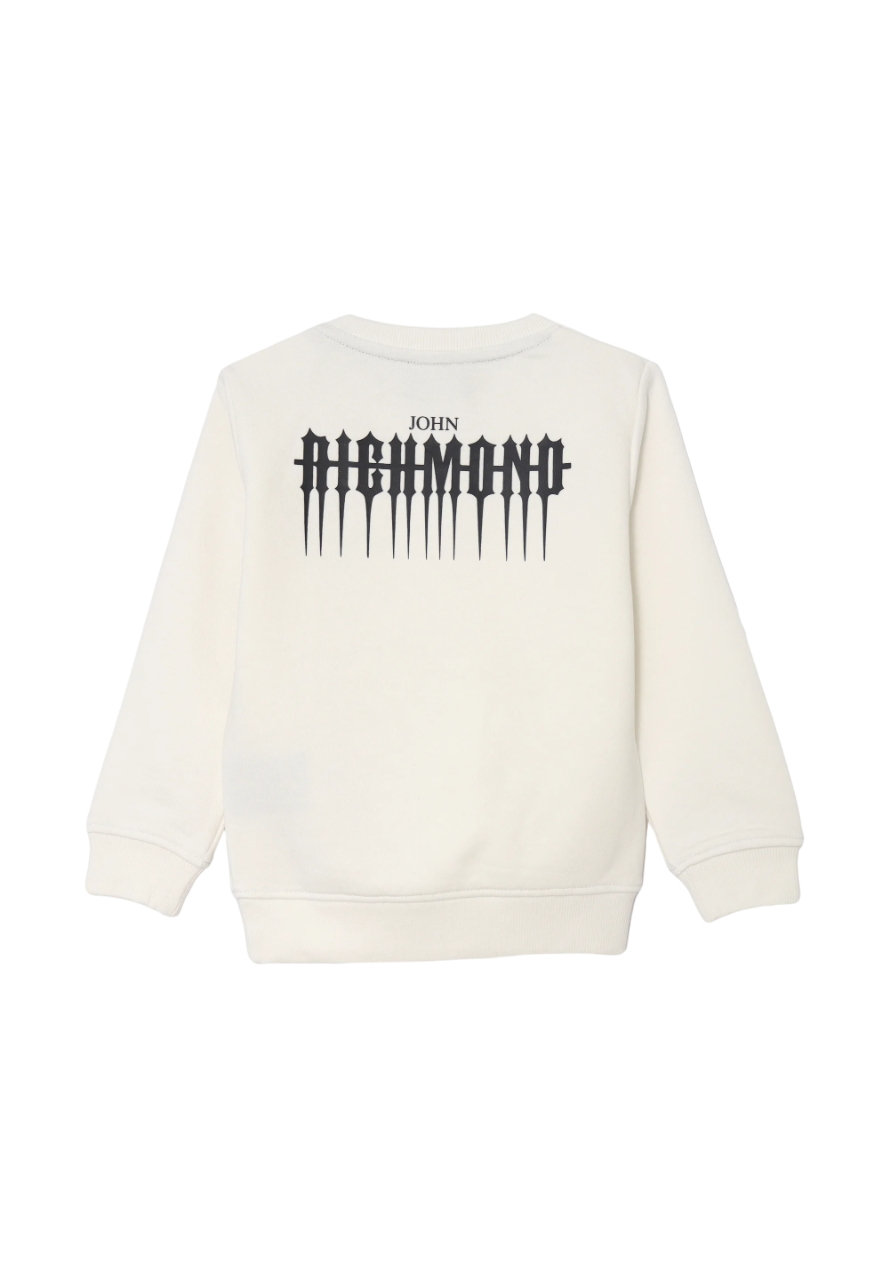 John Richmond felpa Ekipo con stampa logo bianco RIA24072FE OFF-WHITE John RICHMOND