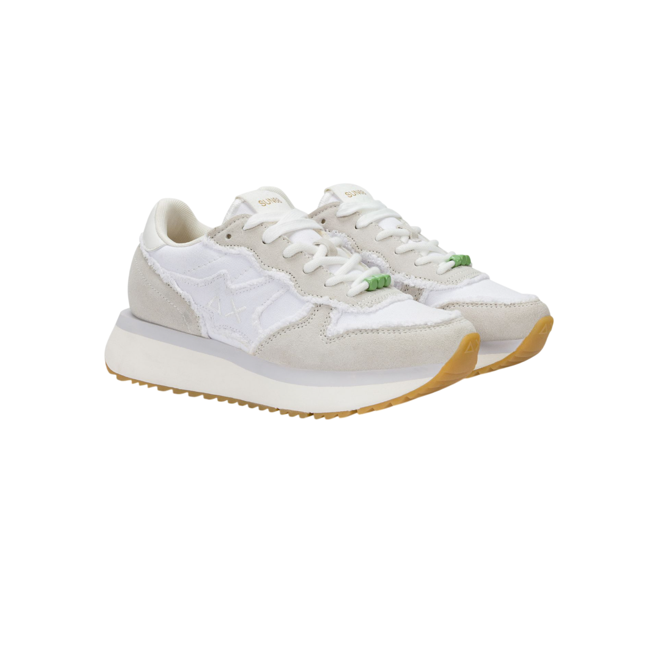 Sun68 sneakers Big Stargirl in suede e tessuto bianco Z36223 BIANCO SUN68