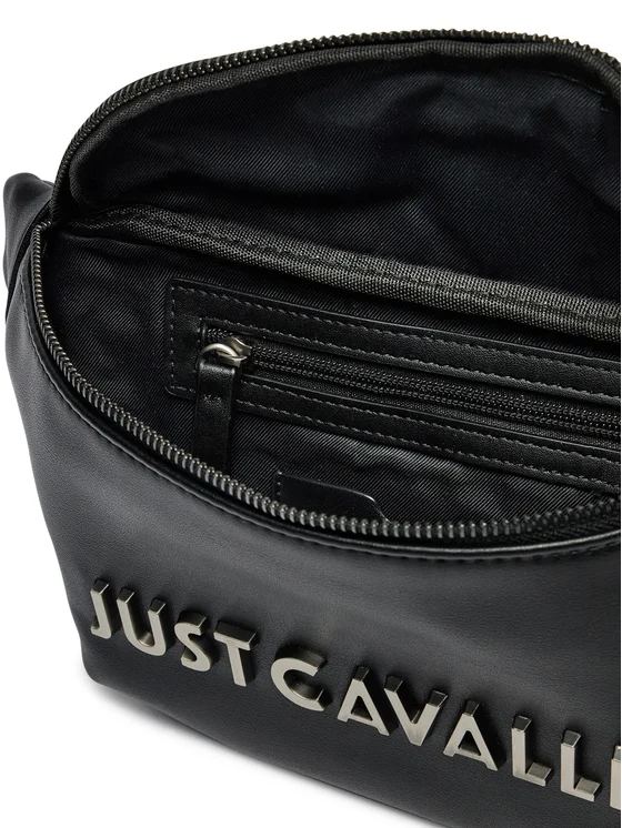 Just Cavalli marsupio in ecopelle con placca logo nero 77QA4B13-ZSA48 899 JUST CAVALLI