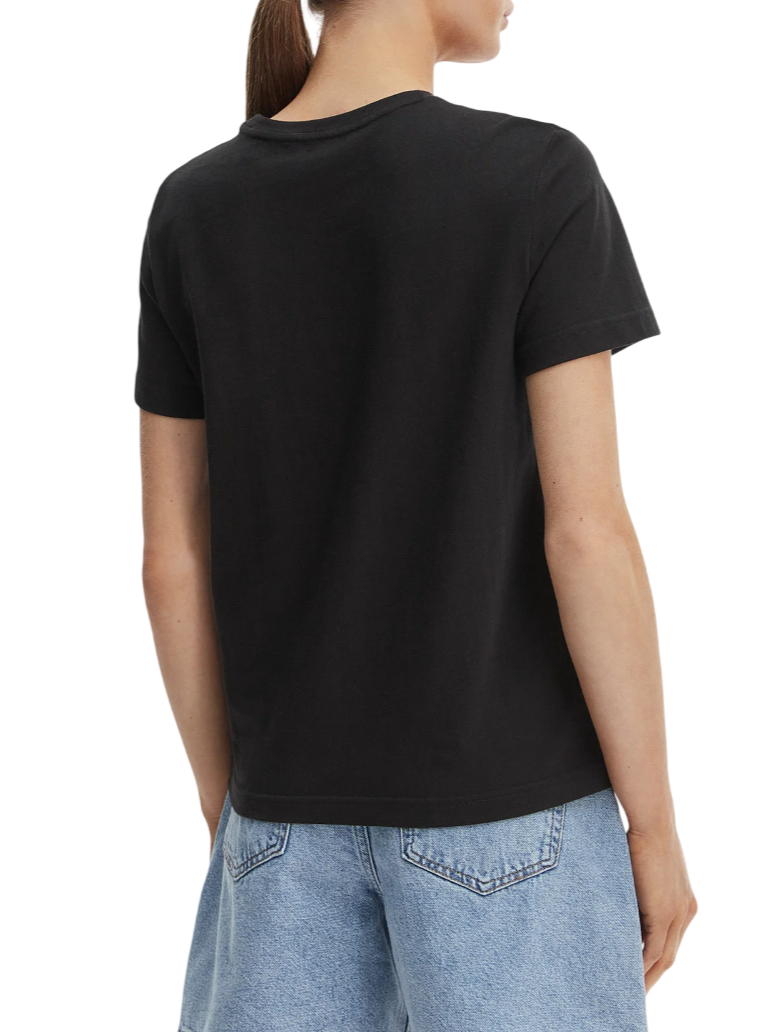 Calvin Klein Jeans T-shirt manica corta donna in jersey nero LV047F227G UB1 Calvin Klein Jeans