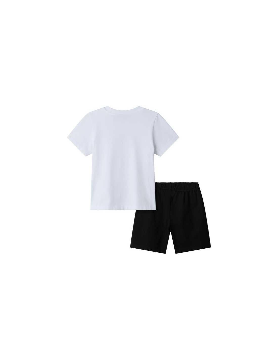The North Face completo bambino T-shirt e shorts bianco nero NF0A8G1H LA91 THE NORTH FACE