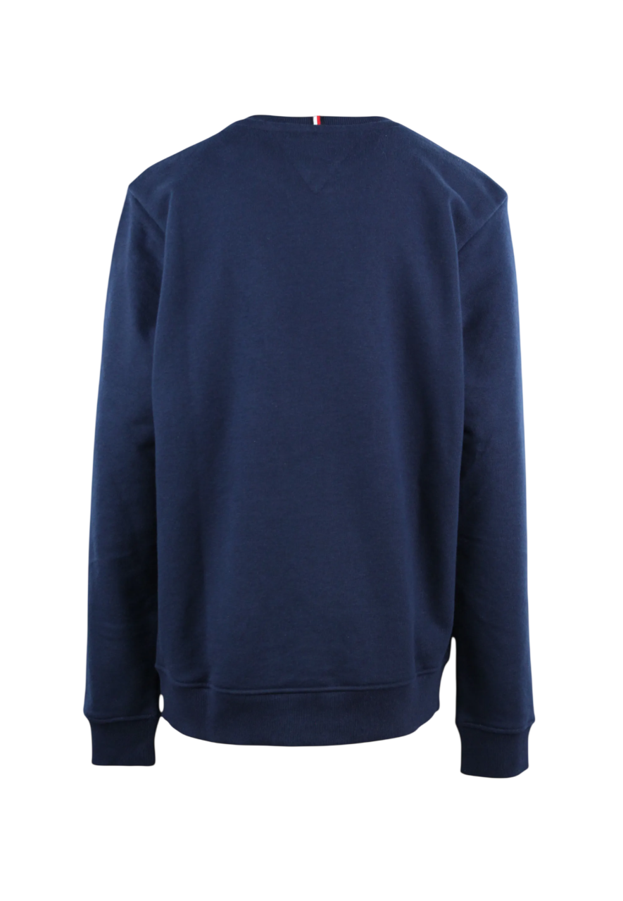 Tommy Hilfiger felpa bambino con logo blu KB0KB10337 C1G Tommy Hilfiger