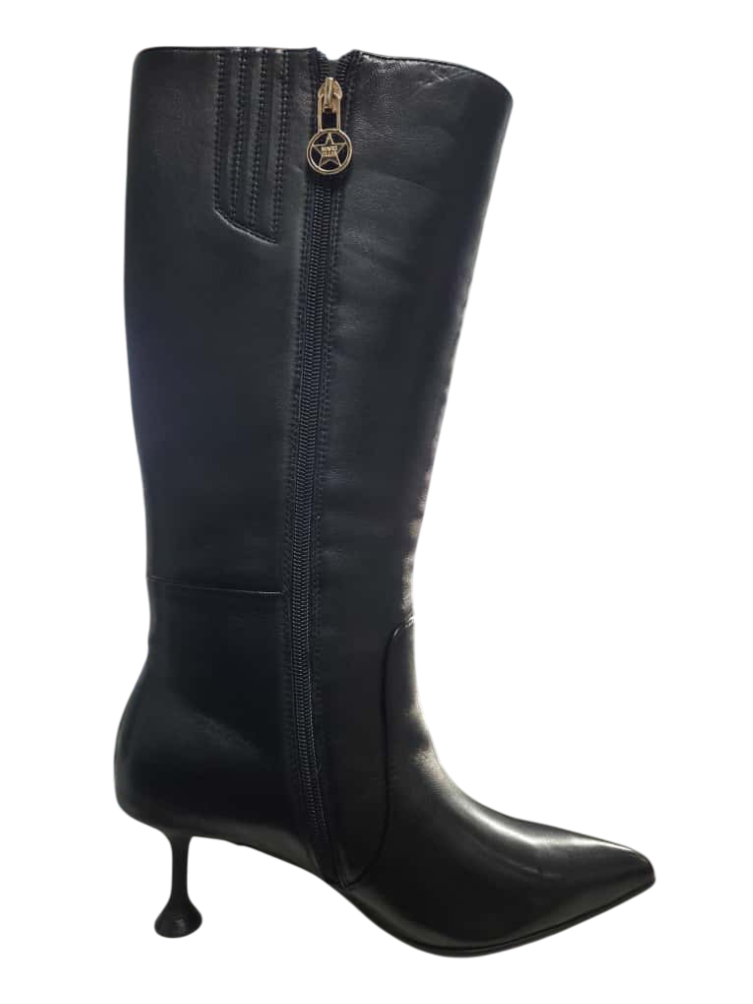 Marc Ellis stivali a punta in pelle nero GLC7257A-14 BLACK MARC ELLIS