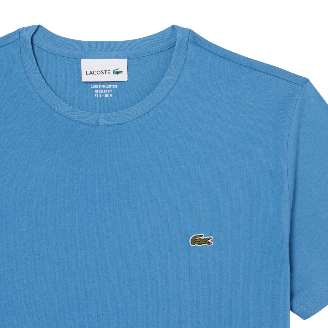 Lacoste T-shirt manica corta in cotone Pima blu avio TH6709 JBK LACOSTE