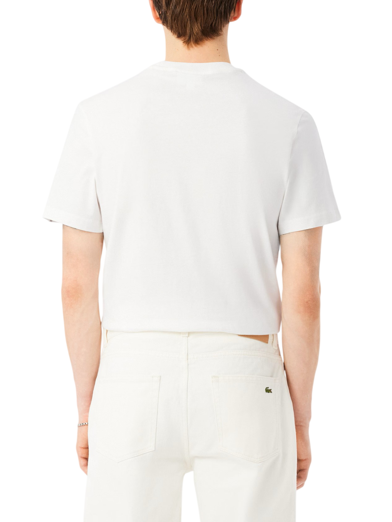 Lacoste T-shirt manica corta uomo con profili logati panna TH0888 70V LACOSTE