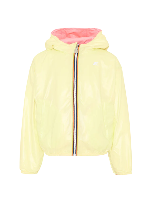 K-Way giubbino reversibile bambina con cappuccio rosa giallo K41337W C0W K-WAY