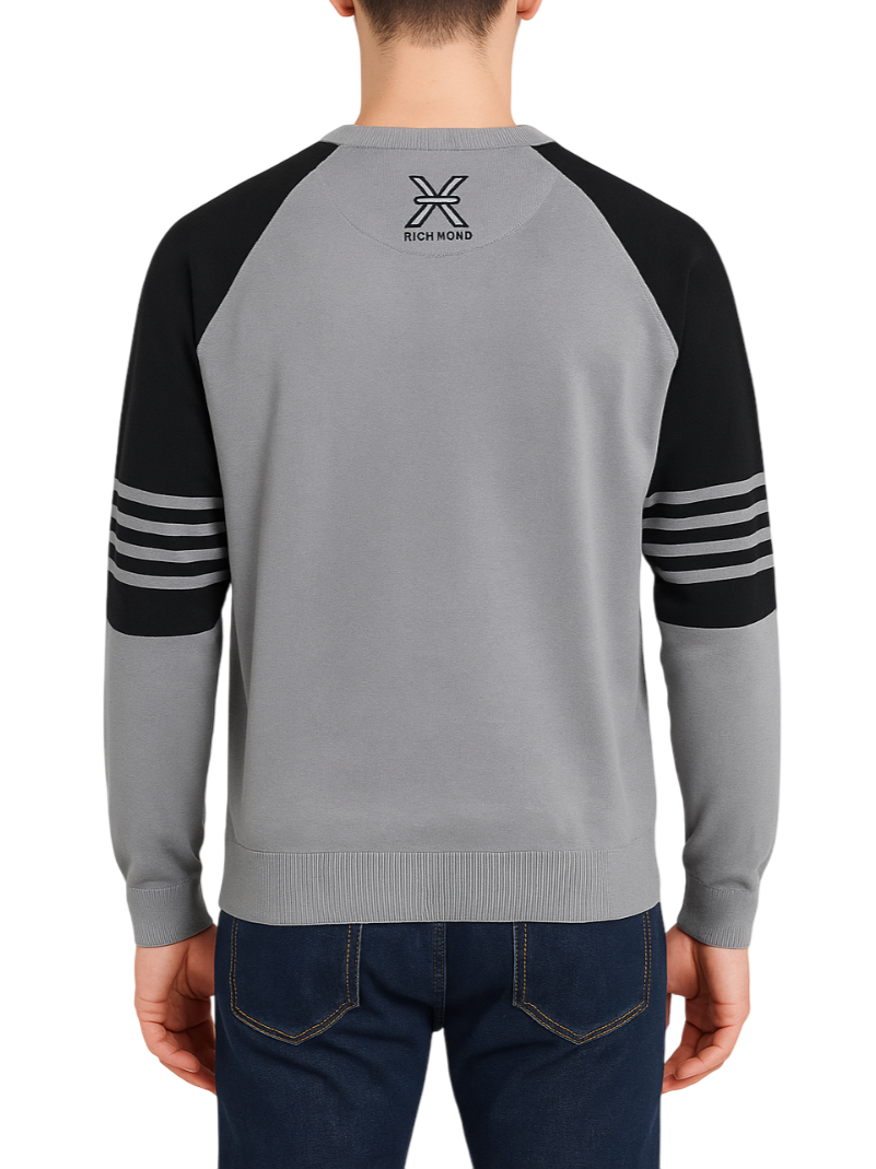 John Richmond maglia uomo Guitra grigio UMA25055MA GREY MED-B John RICHMOND