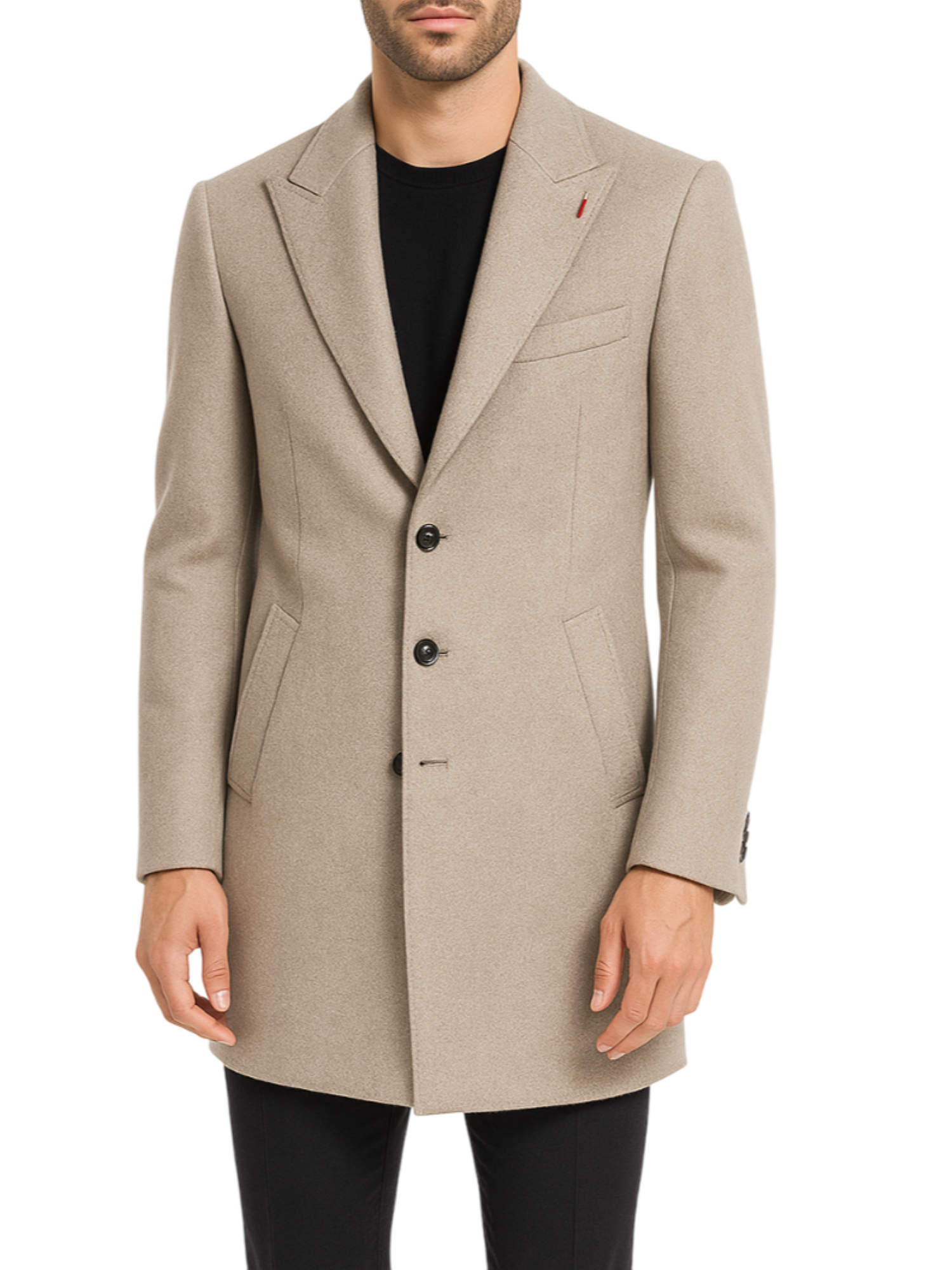 Mulish cappotto uomo monopetto tortora chiaro LASVEGAS-MCPS112 FANGO MULISH