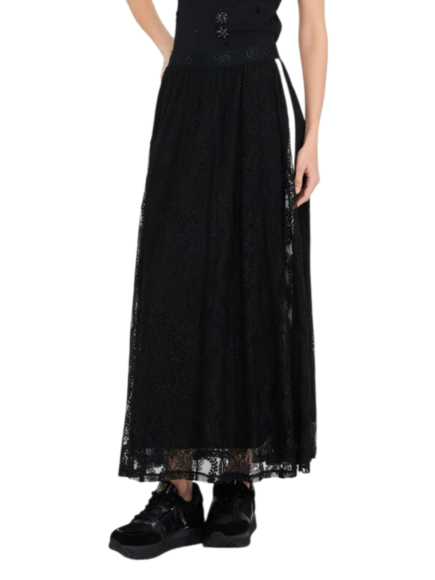 Liu Jo gonna lunga in pizzo nero TF5260J4951 22222 LIU JO