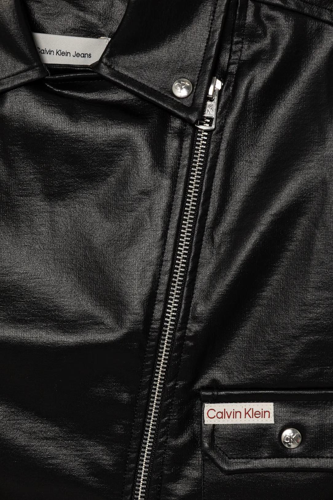 Calvin Klein giubbino biker bambina in ecopelle nero IG0IG02982 BEH Calvin Klein Jeans