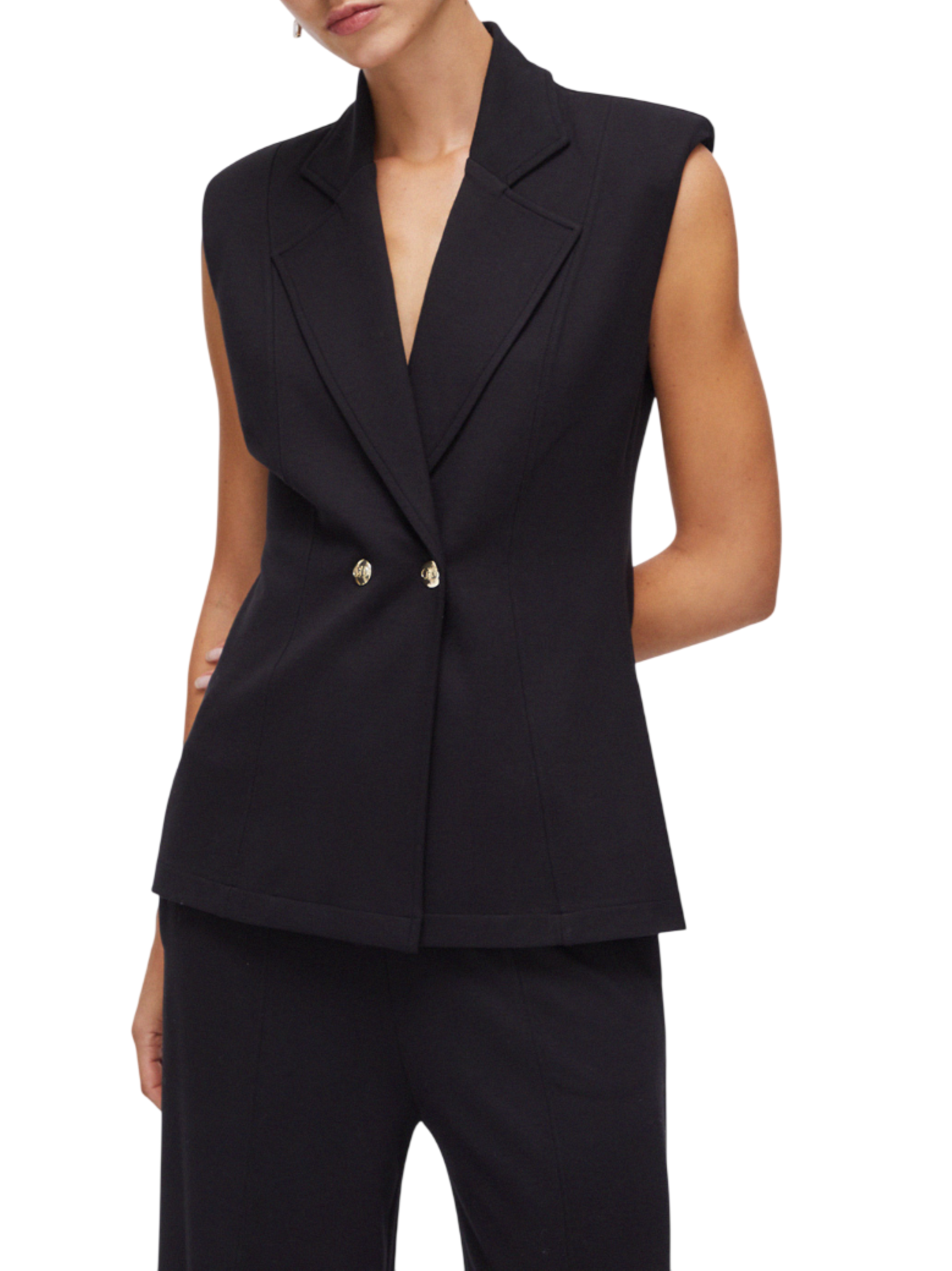 Liu Jo gilet doppiopetto in punto Milano nero TA6025JS182 22222 LIU JO