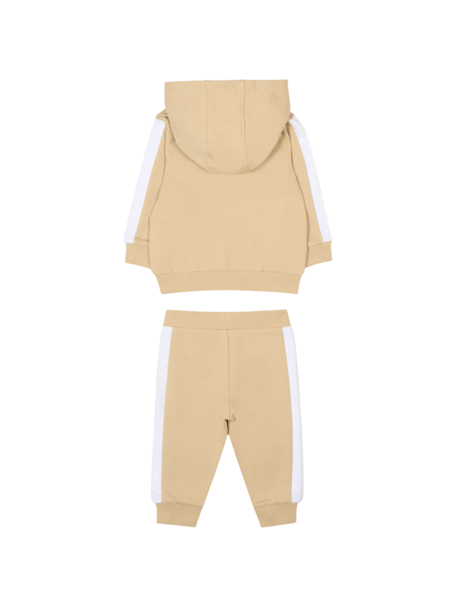 Boss completo sportivo felpa pantaloni T-shirt beige bianco J53051 BEIGE BOSS
