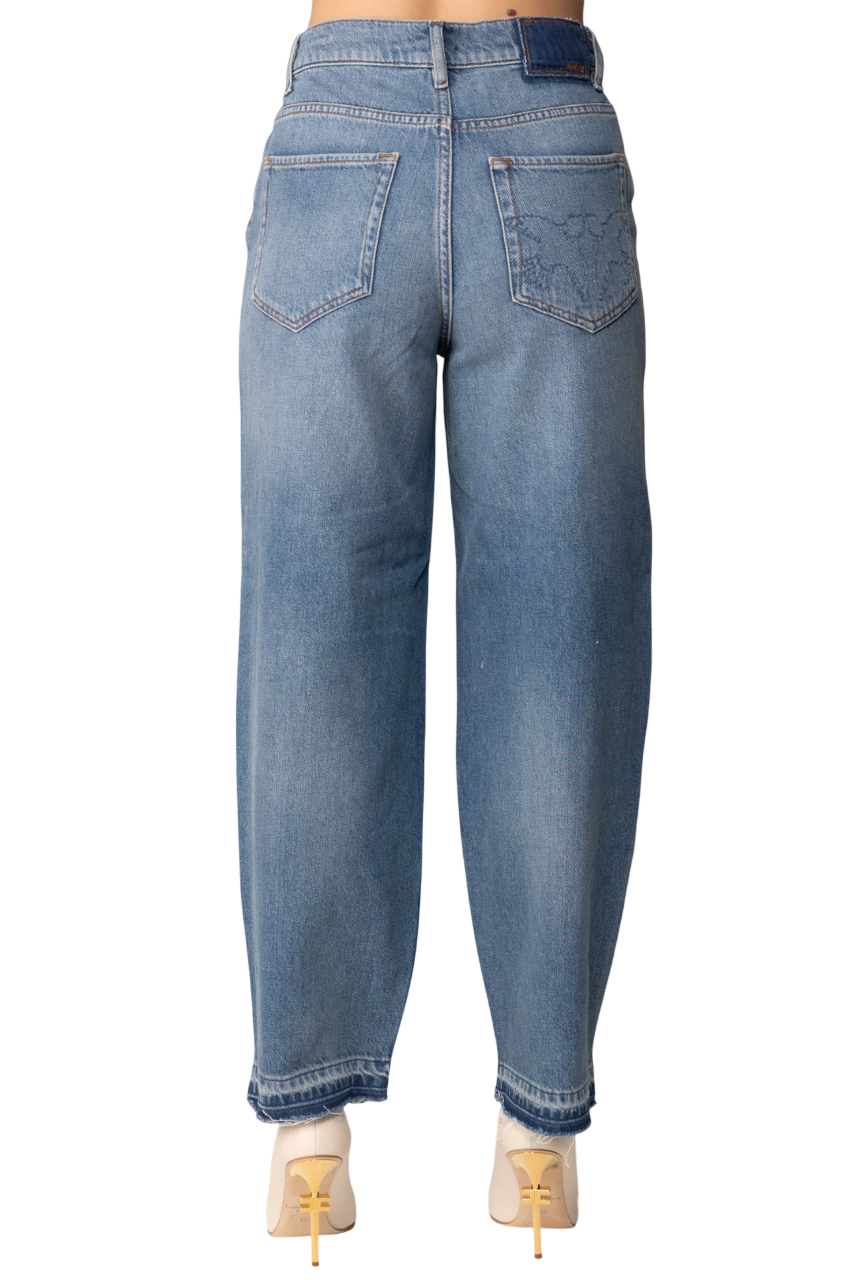Pinko jeans donna egg Estelle lavaggio blu 103857-A341 PJF PINKO