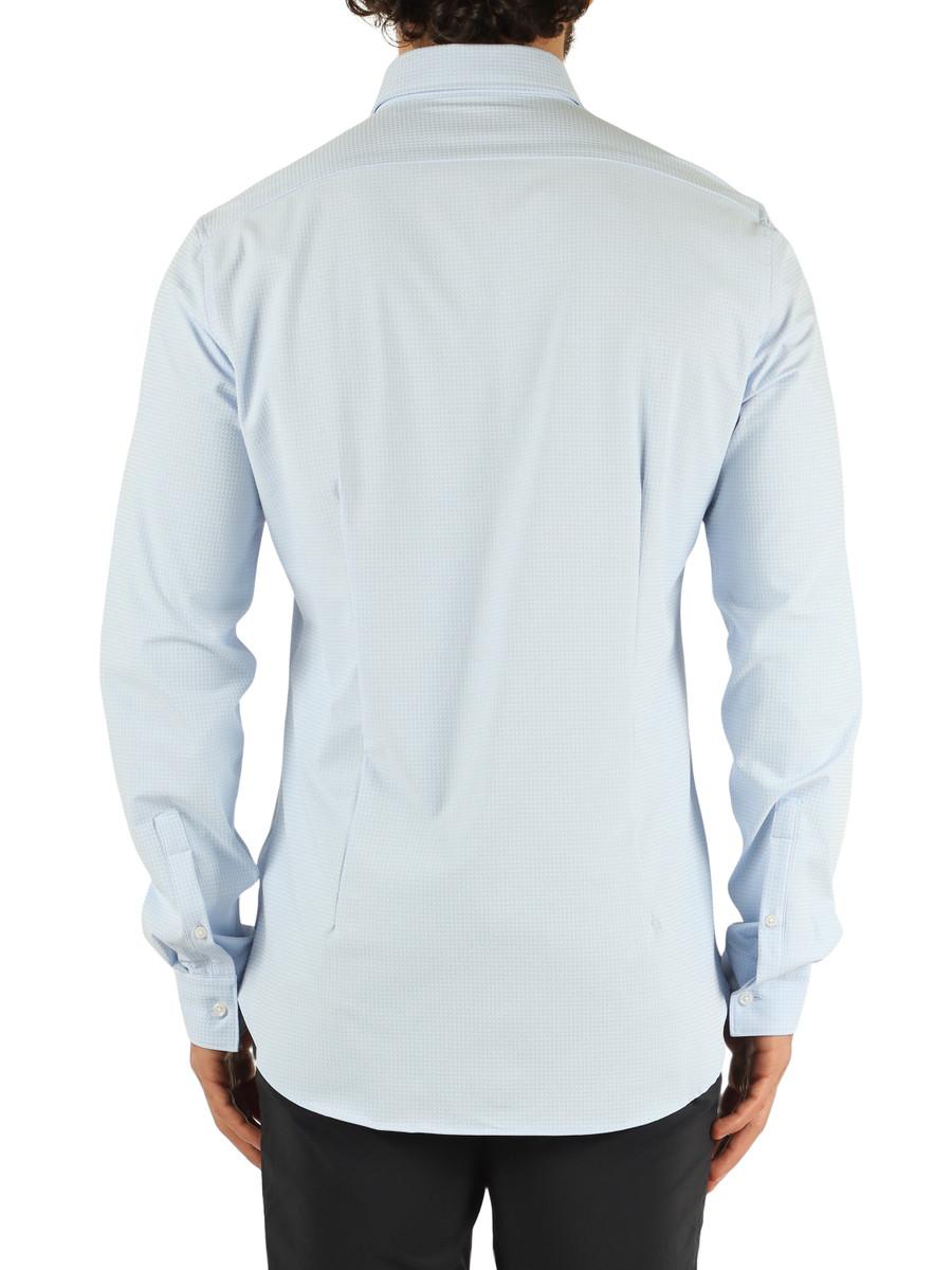 Michael Kors camicia manica lunga Perfermance in micro fantasia blu MK0DS01531 M455 MICHAEL KORS