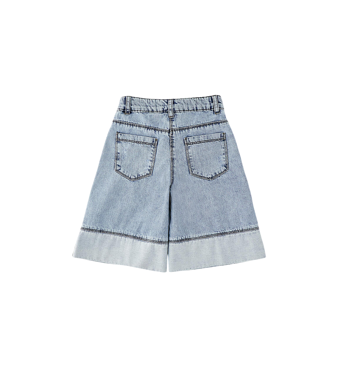 iDo bermuda bambina in denim con strappi lavaggio blu 4G737 7001 iDO