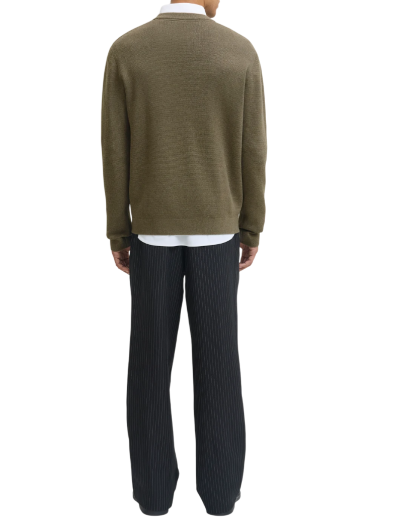 Jack&Jones maglia uomo in cotone verde 12259666 STONE GRAY-MELANGE JACK&JONES